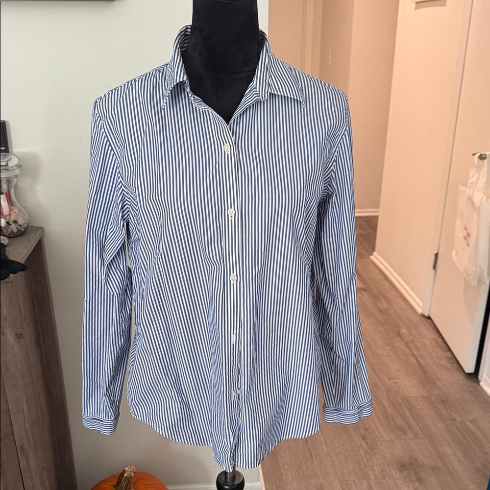 Ralph Lauren Blue and White Striped Shirt